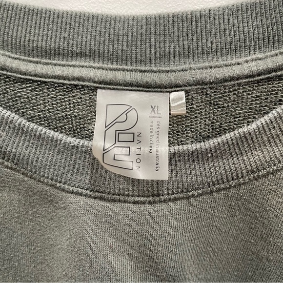 P.E Nation Swingman Raglan Logo Pullover Sweatshirt in Green XL - Picture 5 of 7